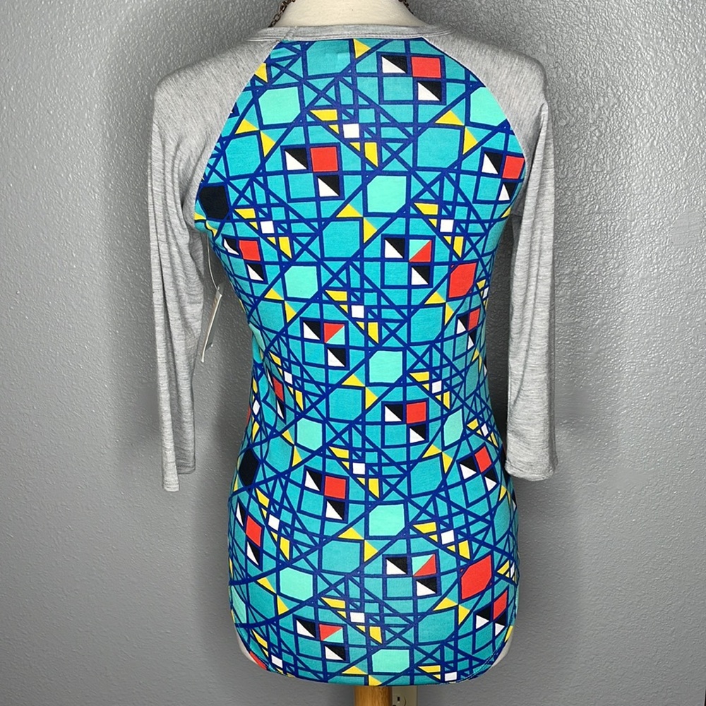 NWT XS Lularoe Randy baseball tee - Picture 2 of 5